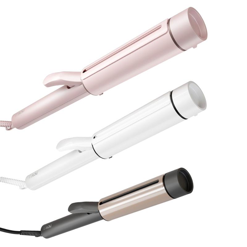 NOVUS Curling Iron 1 1/2 Inch, Ceramic Tourmaline Curling Wand for Long Hair, 40000000 Negative Ions Large Barrel Silicone Adjustable Comfort Curler White NOVUS Curling Iron 1 1/2 Inch, Ceramic Tourmaline Curling Wand for Long Hair, 40000000 Negative Ions Large Barrel Silicone Adjustable Comfort Curler White