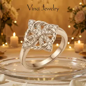 925 Sterling Silver Knot Ring with Witch Knot and Celtic Knot Design, Elegant and Stylish 5A Cubic Zircon Jewelry for Women, Unisex Ring Love Couple Ring, Birthday Valentine's Gift for Witches, Pagan, Daily Wear and Party Jewelry, Mother's day Gift