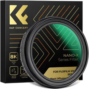 K&F CONCEPT Black Mist Diffusion 1/4 Filter(Black Frame) Compatible with Fujifilm X100 Series, X100/X100F/X100S/X100T/X100V/X100VI, 28 Multi-Coatings HD Optical Glass Lens Filter, Camera, Accessories