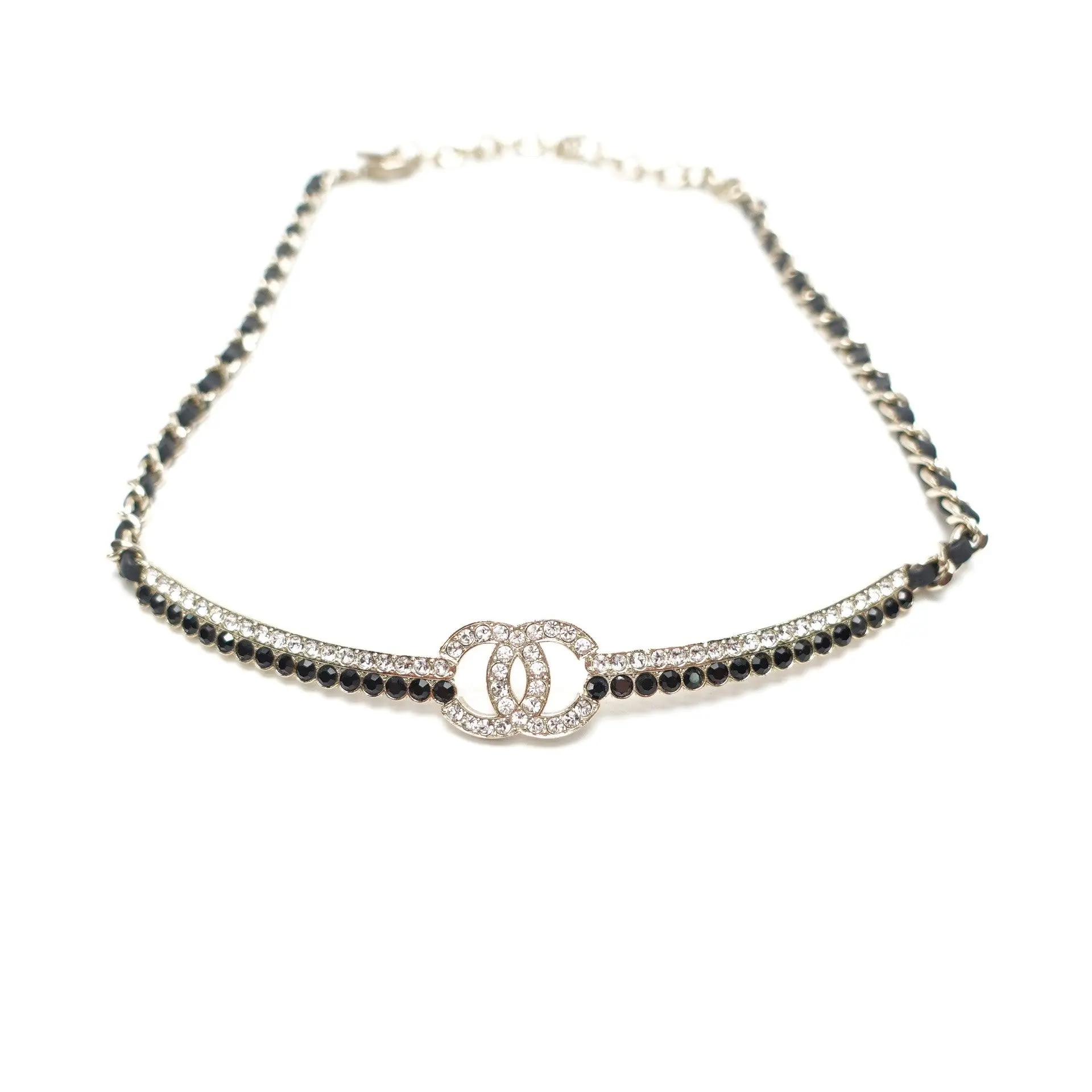 Pre-owned CHANEL Silver Tone CC Chain Necklace T10432498