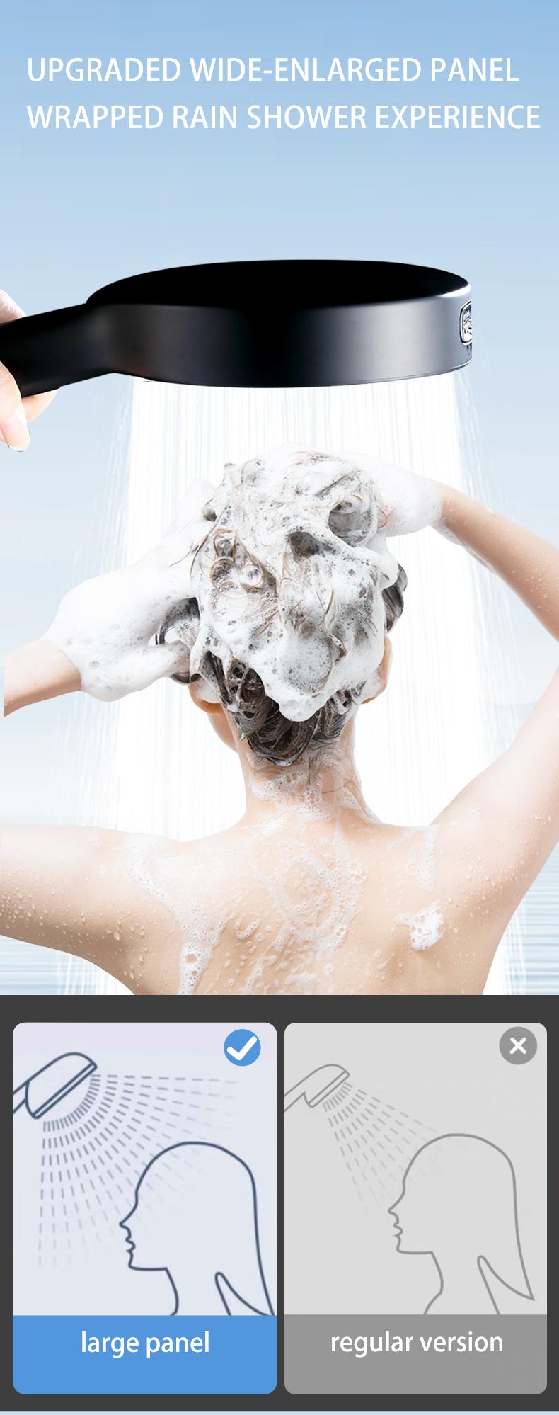 Powerful 6-Mode Handheld Shower Head High Pressure Water Spray with Rainfall Massage Pulse Spray Hybrid Bubble Patterns Premium ABS Material Wall Mount Showerhead Modern Bathroom Upgrade Ideal Summer Shower Accessory Perfect Holiday Gift Powerful 6-Mode Handheld Shower Head High Pressure Water Spray with Rainfall Massage Pulse Spray Hybrid Bubble Patterns Premium ABS Material Wall Mount Showerhead Modern Bathroom Upgrade Ideal Summer Shower Accessory Perfect Holiday Gift