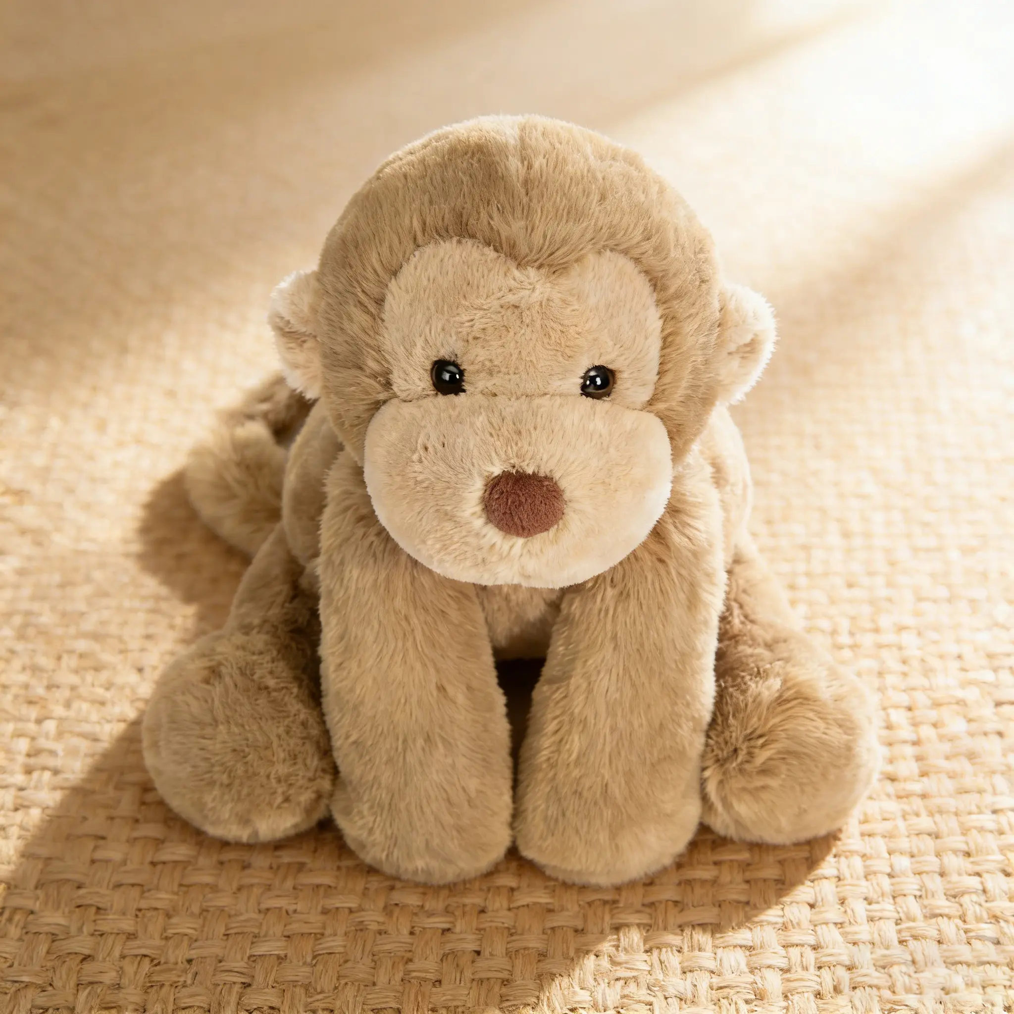 24cm Cute Smudge Monkey Plush Toy: Soft Cotton Material, Huggable Design, Adorable Zoo Companion for Kids