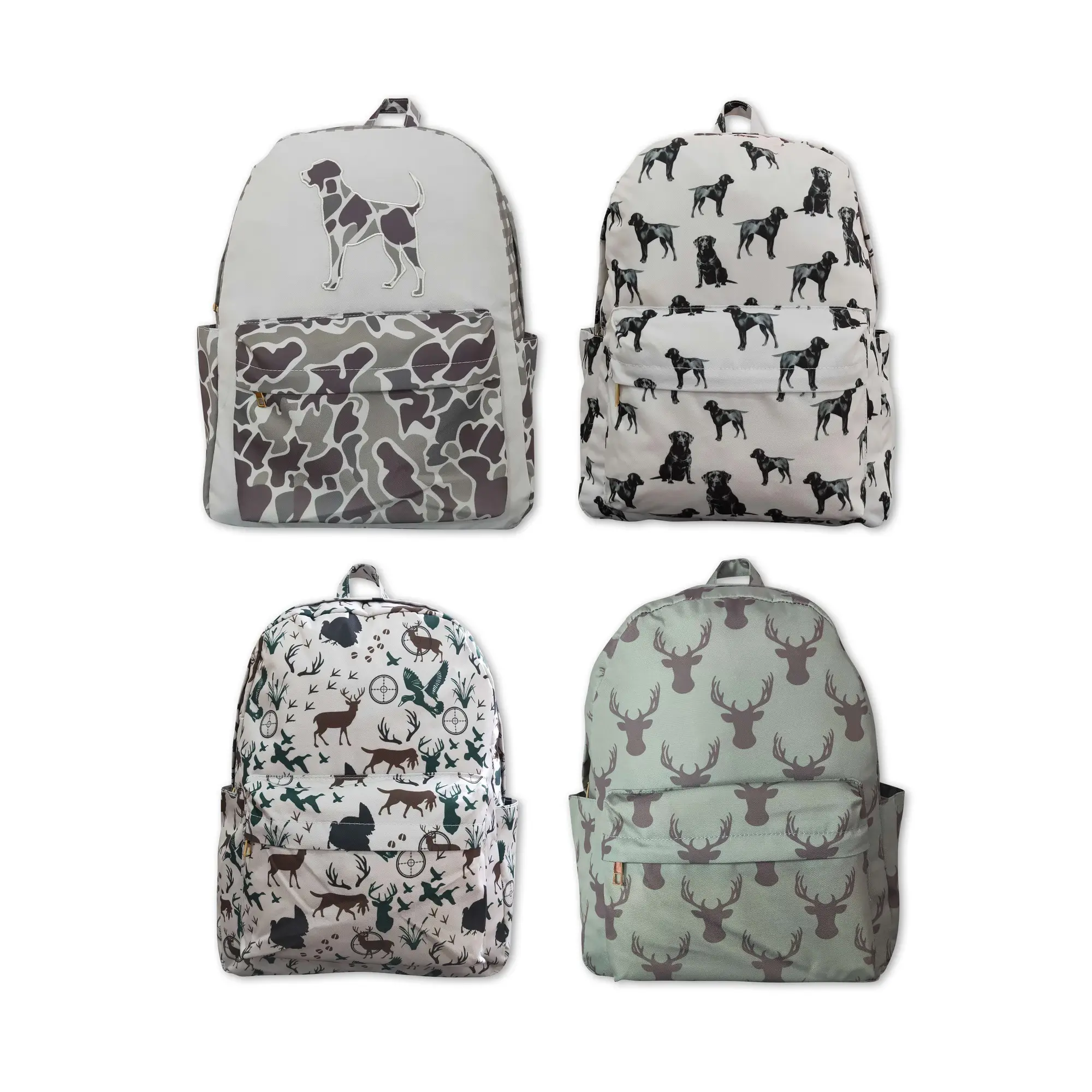 Kids' Backpack with Dog Hunting Print, Trendy and Durable School Bag for Outdoor Adventures, Lightweight with Padded Straps, Kids Style, Outdoor Activities, Spacious, Cute