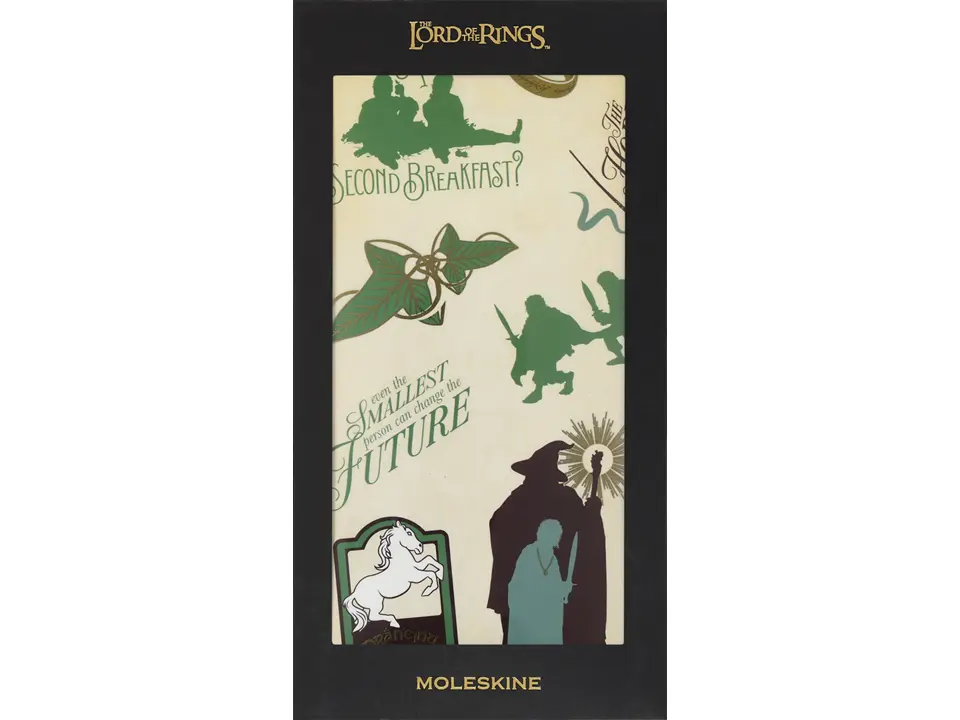 Moleskine Limited Edition The Lord of the Rings Character Journaling Stickers Set - 3 Sheets, Mega Size, Gold Foil Accents, Exclusive Designs, Decorative Sticker Pack for Laptops, Office Journals