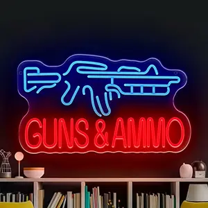 Guns and Ammo Store Shop Firearms Led Neon Light Sign Bar Club Man Cave summerwins,summerwins