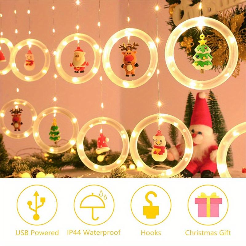 Christmas string lights available outdoors and indoors. LED string lights hanging, including , deer, etc., for holiday party decoration Ornaments Christmas string lights available outdoors and indoors. LED string lights hanging, including , deer, etc., for holiday party decoration Ornaments