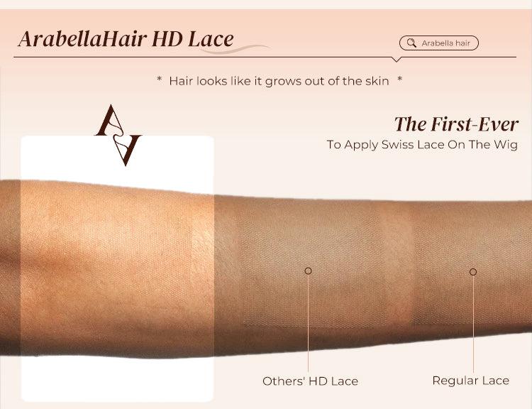 Arabella Ombre Platinum Blonde Balayage Highlighted 13x6 Glueless Wig Loose Body Wave With Drawstring 100% Human Hair Pre-Cut Beginner Friendly