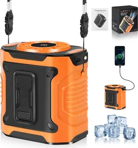 3 Speeds 5300RPM Airflow, LED Light, Wearable Belt Fan for Outdoor, Jobsite, Farms, Traveling, Fishing,Personal Waist Portable Rechargeable Fan, 8H Runtime, 5000mAh Battery Power bank，