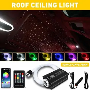 Long Lifespan Fiber Optic Lights 55000+ Hours 1000pcs Kit Low Energy Consumption 12W Power Universal Fit Car Home Use