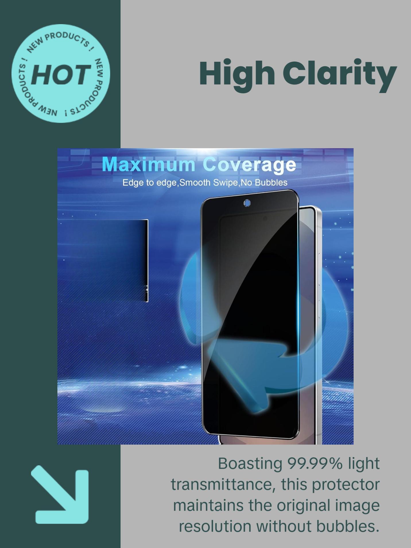 [2+2 Pack] Privacy Screen Protector Compatible with Galaxy S25 Ultra 5G - 2 Tempered Film + 2 Camera Lens Glass, High Clarity, Bubble Free, Anti-Spy Protection - Anti-Shatter Cases Protective