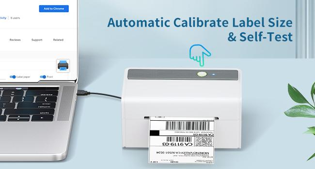 JADENS Bluetooth Label Printer Thermal Shipping Printer Wireless Printer for Small Business & Package, USPS, UPS, Compatible with Phone, iPad, PC