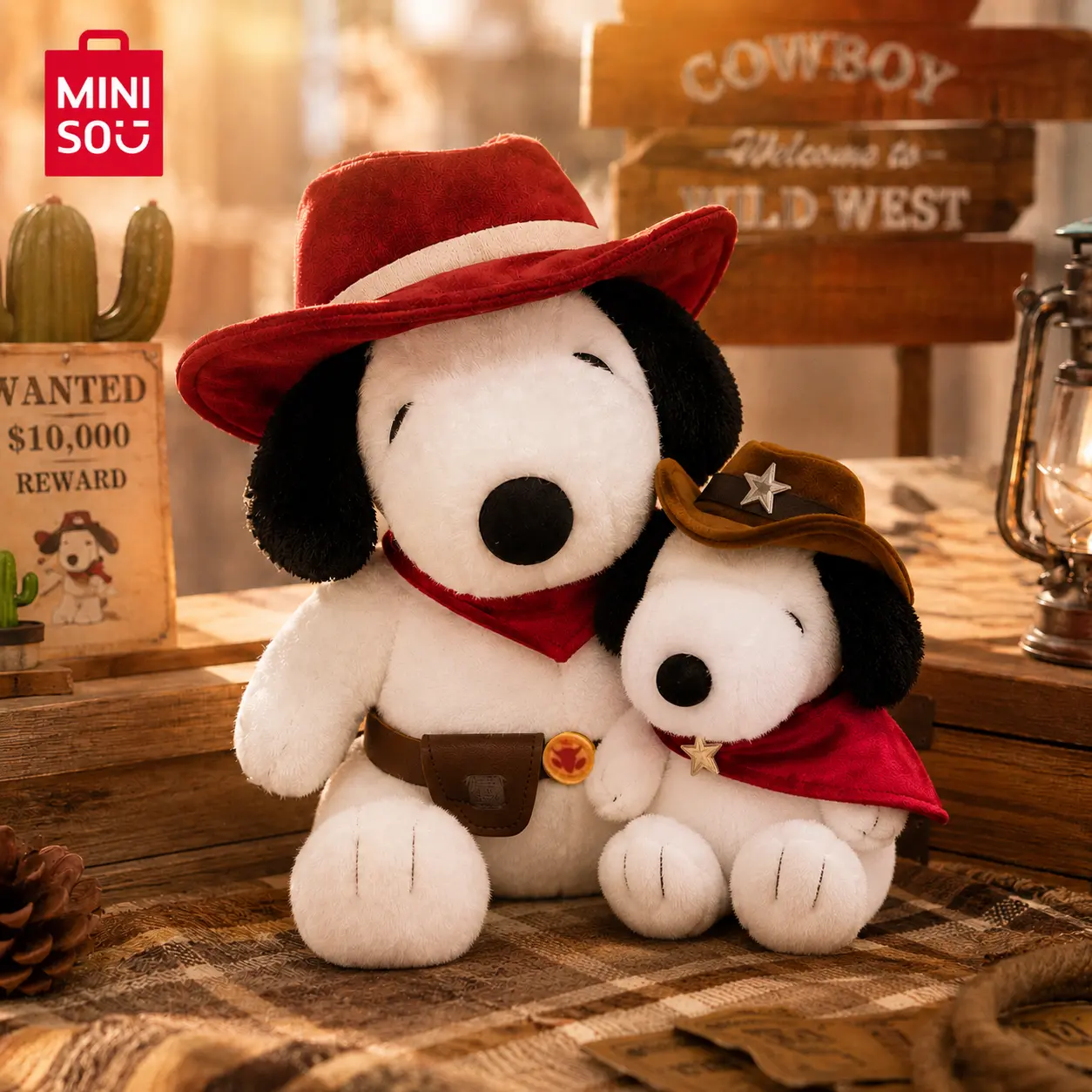 Snoopy - Western Cowboy Series Sitting Figure - ize Stuffed Toys Plushy Doll Cute Doll Birthday Gift Suitable For Kid Lovely Doll Comfortable In Hand Cute ute Pillow，Back To School