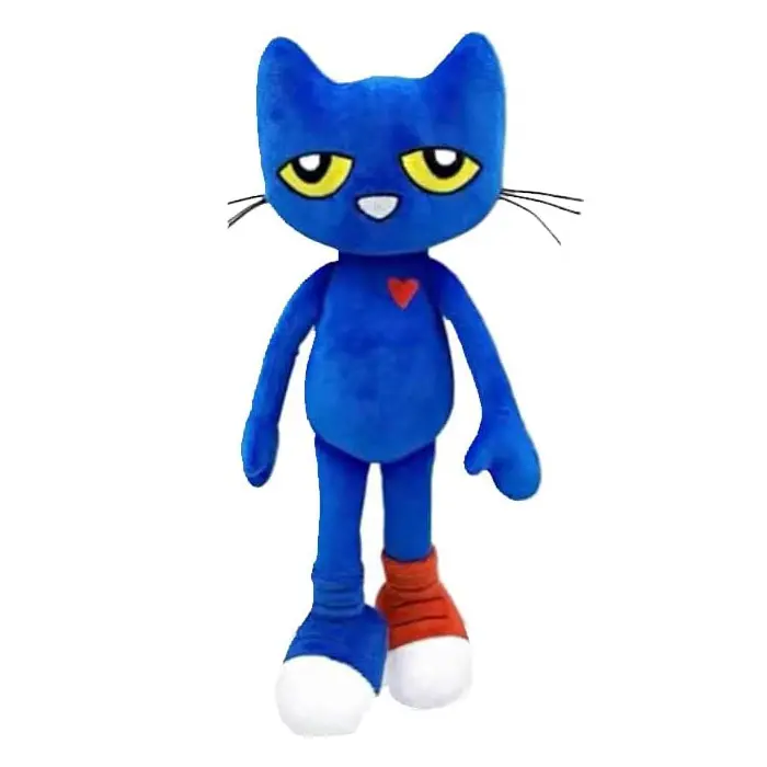 pete cat plush Toys,Plushies Stuffed Animal Toys, Soft Stuff Plush Doll Gift for Kids Girls Boys Girlfriend Valentines Day Gifts Throw Pillow