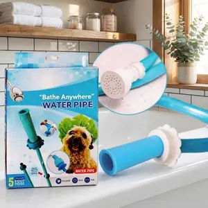 Universal Faucet Sprayer with 5ft Flexible Hose, No-Drill Faucet Attachment for Pet Bathing, Baby Shower, Hair Rinsing & Bathroom Cleaning – Easy Install, Multifunctional Bathroom Upgrade