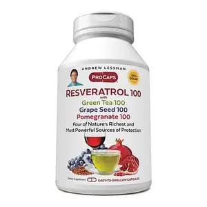 Andrew Lessman Resveratrol-Green Tea-Grape Seed-Pomegranate - 360 Capsules