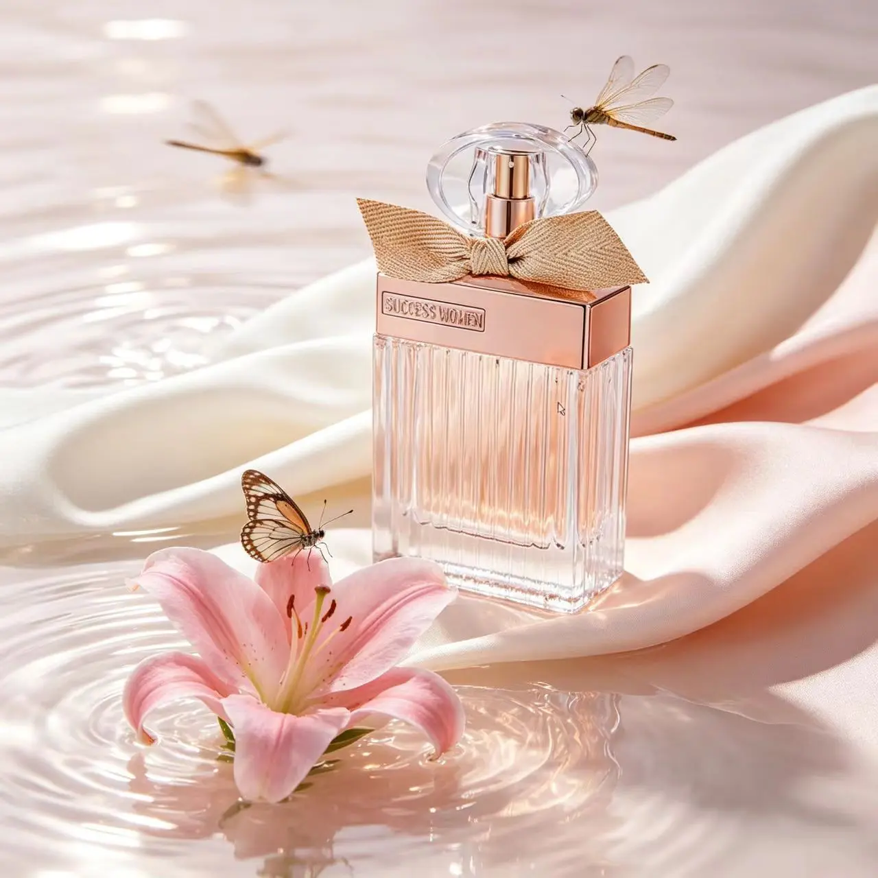 Women's Fragrance, Opulent Butterfly & Blooming Lily Themed Perfume, Elegant Alluring Feminine Charmnting Scent with Impressive Visual Appeal