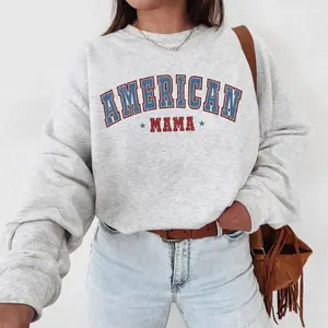 American Mama Sweatshirt , Patriotic Mom Hoodie, 4th of July Mama Shirt