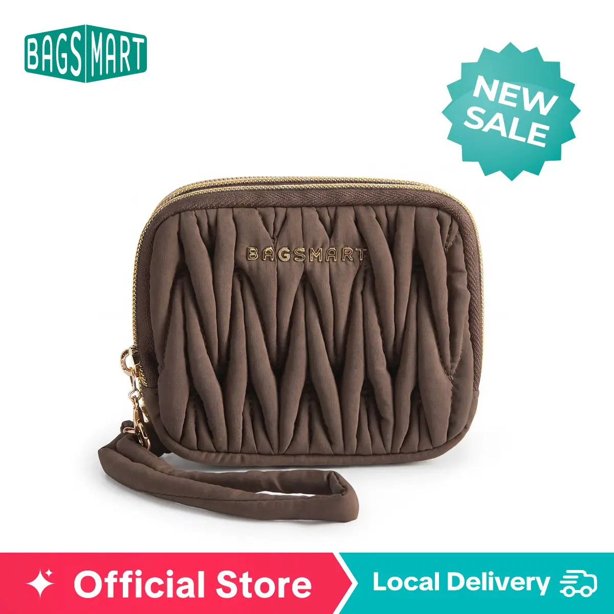 【NEW IN】BAGSMART Small Wallet, Compact 4.7"×3.5" Zipper Wristlet Purse, Water Resistant Lightweight Card Holder Coin Pouch for Women Daily Use & Gift tiktokshopsummersale tiktokshopbacktoschool