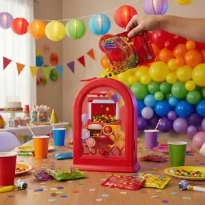 KAIYAO--Upgraded candy picture frame, candy dispenser photo frame, creative photo frame, suitable for home, school, office, party use, decorative gift, fun design, the perfect gift for various holidays Lighter natural Relaxation Statue Desktop