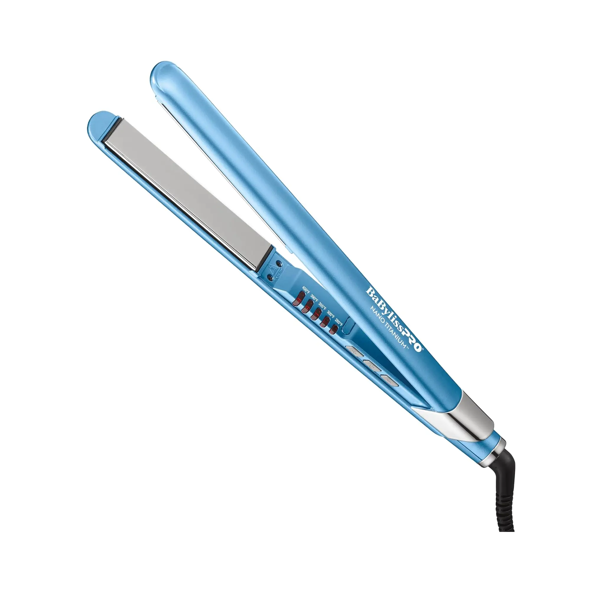 BaBylissPRO Nano Titanium Ultra-Sleek Straightener, 1-Inch Adjustable Precision Flat Iron for Smooth Hair, Heats to 450°F, Hair Straightener, Silky Straight Hair