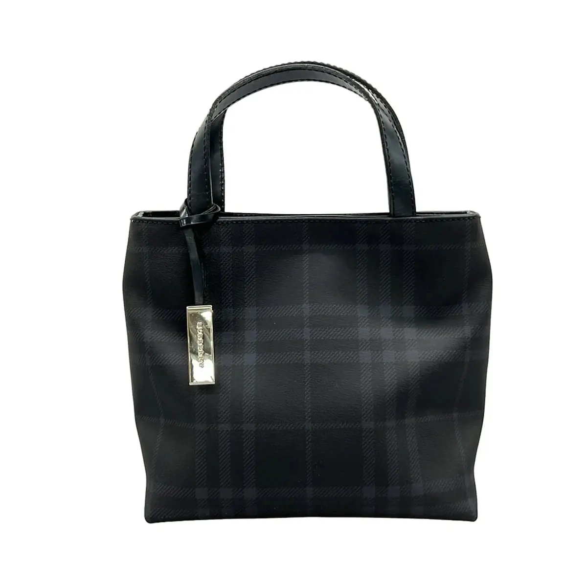 Pre-owned BURBERRY Nylon Tote Bags Black and Blue Tote Bag BB1057