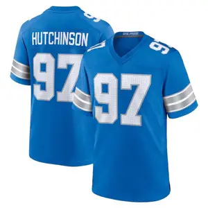 Detroit Hutchinson 97 Blue_Black_White Football Player Game Jerseys, Sports Stitched T-shirts Top for Men Women Youth Boys Girls - TikTok Shop _ Holiday Sales TikTok Shop