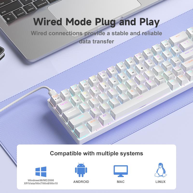 ZIFRIEND TK68 65% Mechanical Keyboard with RGB Lighting Hot