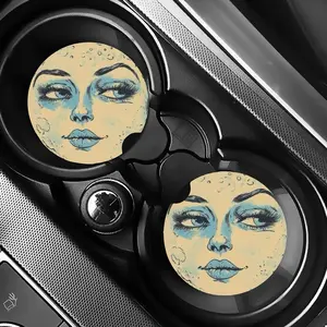 Sun Moon Vintage Style Car Coaster Set