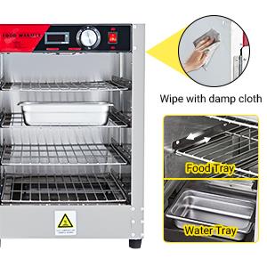 【GARVEE】Commercial Stainless Steel Food Warming Cabinets with Multiple Tiers (4 to 16), Adjustable Temperature, Water Tray, and Excellent Insulation for Pizza, Chicken, Pastries, and Restaurant Use