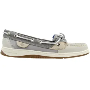 Sperry Womens Angelfish Linen Boat Flats Casual - Grey