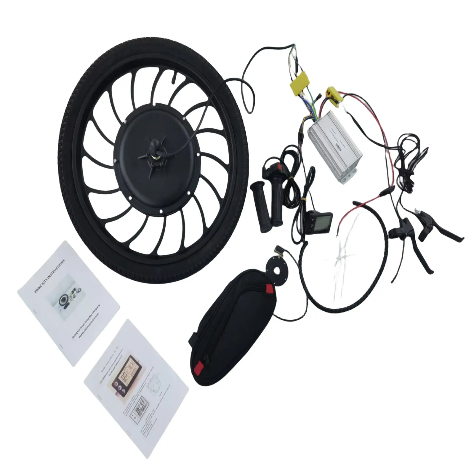 20" Electric Bike Rear Hub Kit, 48V 1500W Electric Bike Integrated Wheel Conversion Kit, Electric Bicycle Hub Kit ,Universal Ebike Fit