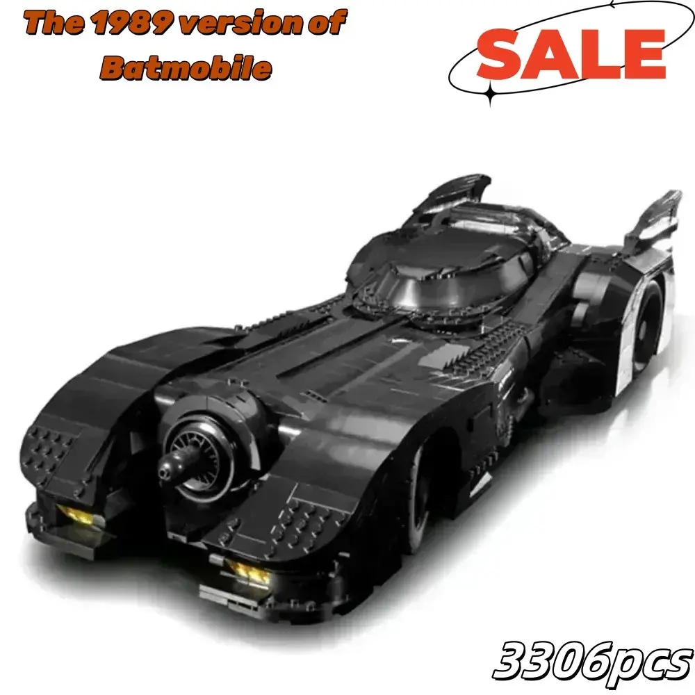 3306 Pieces 1989 Batmobile Building Set, Adult and Kids Toy Gift, Boy Girl Birthday Present, Educational Construction Blocks, Plastic Building Blocks