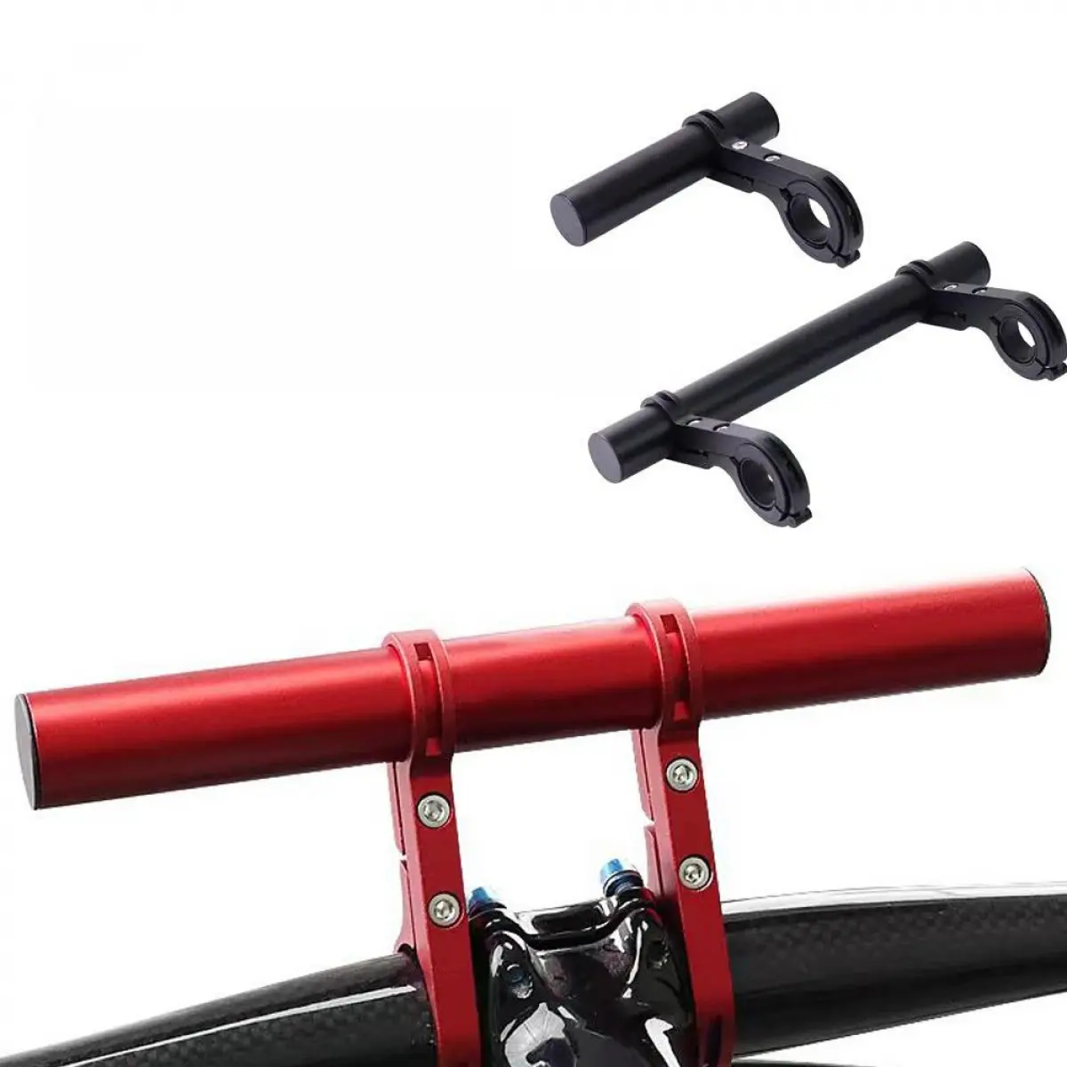 Superlight Bicycle Handlebar Extender, 30cm Aluminum Alloy Double Bar Bracket for 31.8mm & 25.4mm Bars, Accessory Mount for Lights & GPS, Allen Key, Extension, Mounting, Double Rods, 11.8 Inches, 25.4 Mm Diameter Handlebar