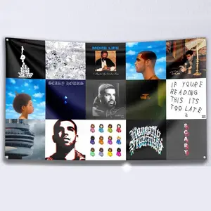Drake Album Cover Flag Tapestry 3x5 Ft HD Printing Premium Polyester Wall Decor for Living Room Bedroom Dorm Artwork Poster Design Print Gift Hanging