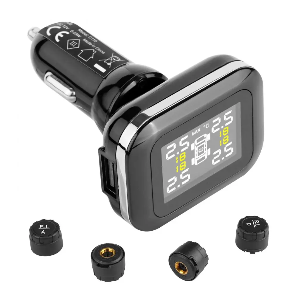 【Summerfinds】VEVOR RV Tire Pressure Monitoring System (TPMS) with 4 Car Tire SensorsReal-Time Monitoring for TrailersCar Tire Sensor