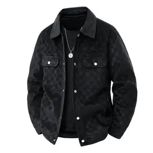 Men's casual plaid collar jacket - fashionable multi pocket jacket, comfortable for daily commuting and outdoor activities in spring and autumn, skin friendly material long sleeved fashionable gift