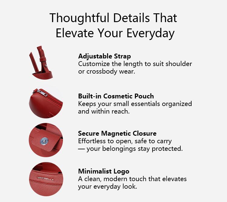 NewBella Kelly M Plus 2 PCS Set Lychee Top Handle Bag with Removable Shoulder Strap Purse Eco-Friendly PU Leather Spacious Interior Magnetic Closure & Inner Pockets Foldable Packaging DealsForYoudays,Casual Shopping Bag, Handheld Bag Purse，summervibes