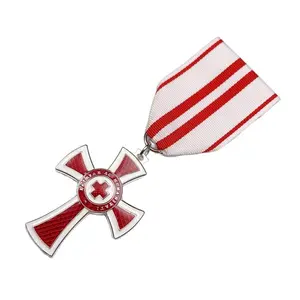 Military Medals Brooch – Austro-Hungarian Red Cross Medals Lapel Pin Jewelry