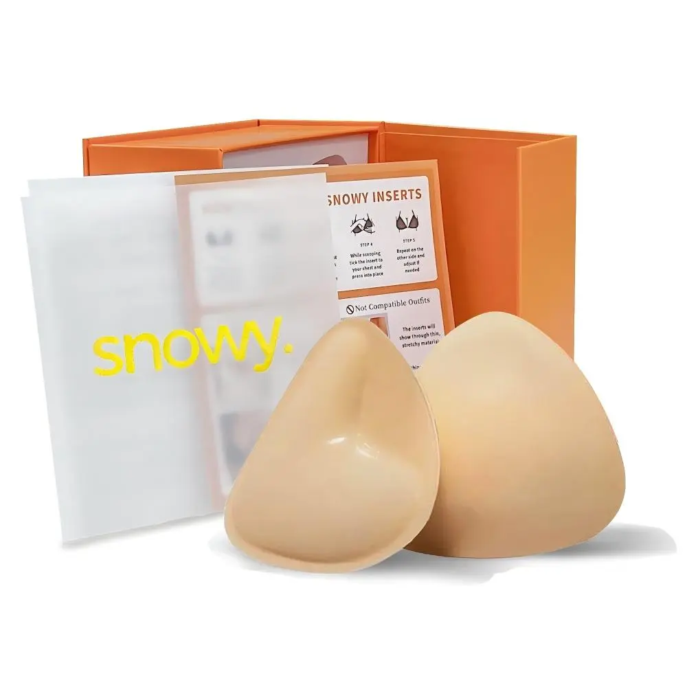 Snowy Sticky Push Up Inserts -- Instant Boost Double-Sided Adhesive Bra Cup for Women - Womenswear Clothing Push-Up Ultra Boost Inserts for Women sticky push up pads adhesive bra double sided sticky lift pads inserts