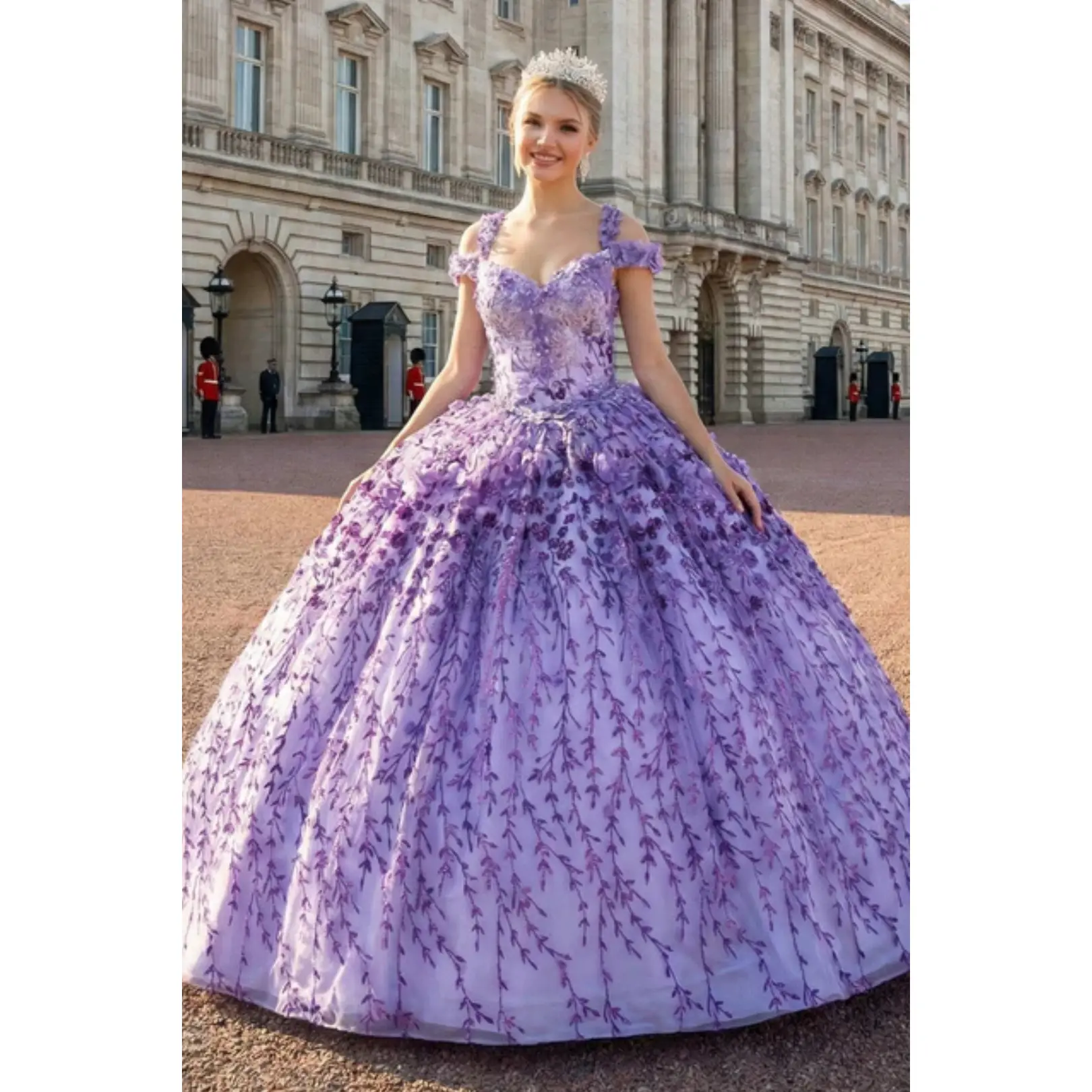 Plus Size Ball Gown in Lilac | Formal Quinceanera Dress
