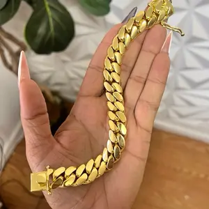 14k Gold bonded Bracelet 15mm  (ONLY BRACELET)
