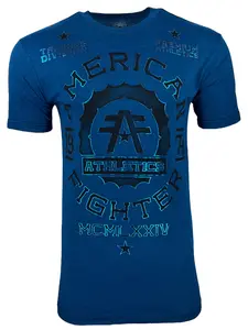 American Fighter Men's Maryland Graphic Print T-Shirt, Casual Short Sleeve Round Neck in a Cotton Polyester Blend