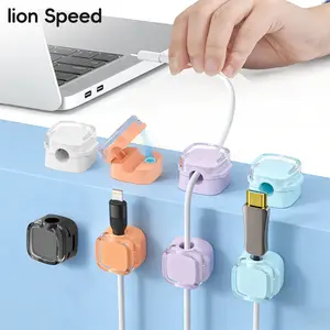 Magnetic Cord Organizer 6-Pack  Keep Cables in Place | Desk & Wall Cable Management Essential