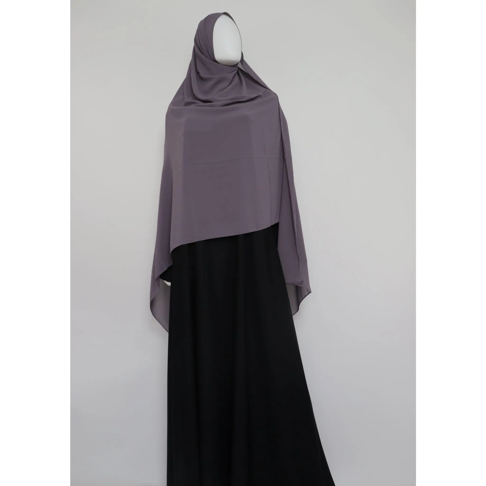 2XL Premium Chiffon Hijab - Deep Lilac