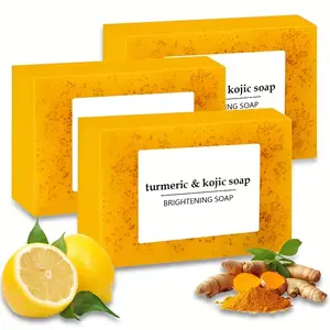 3 PCS for only $7.99, Turmeric & Kojic Acid Soap,Organic natural ingredients handmade soap, kitsch turmeric kojic acid soap,ikona soap,  spring soap 2026,turmeric bar soap ,turmeric soap bar,bubble mouth soap,Suitable for face and body,hard wax squishy