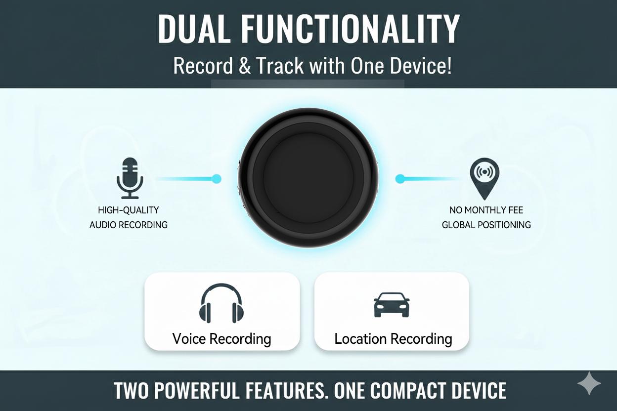 Hidden GPS Tracker & Audio Recorder - No additional payment. Discreet Mini Car Locator with Strong Magnet. Find my locator,worldwide tracker, Works on iOS/Android. summerwins