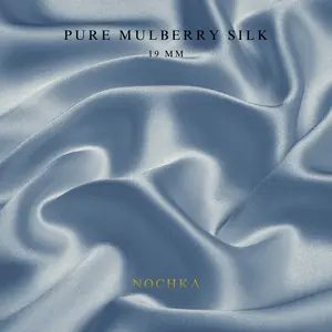 Denim 100% Pure Mulberry Silk Fabric 19mm Cut-to-Size Silk Fabric