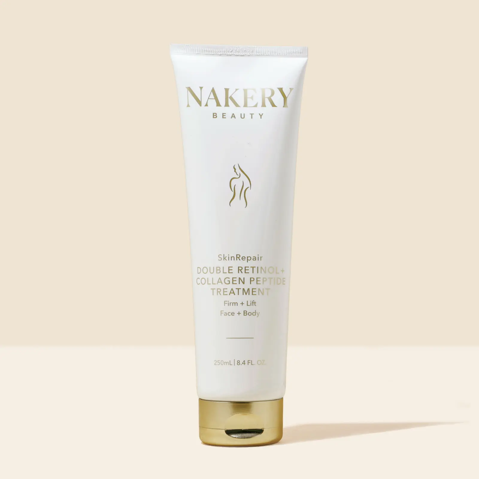 Nakery SkinRepair Face & Body Serum with Dual Retinol & Collagen Peptides, Anti-Aging Firming Treatment with UV Protection, Hydrating Niacinamide Formula, 250ml, 250 Ml, Smooth, Green Tea