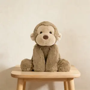 24cm Cute Smudge Monkey Plush Toy Soft Cotton Material Huggable Design Adorable Zoo Companion for Kids Perfect for Hugging Snuggling and Play