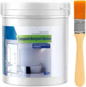 Transparent Waterproof Coating, Super Strong Waterproof Anti-Leakage Agent Invisible Waterproof Agent, Waterproof Insulation Sealant Transparent Repairing Leak Waterproof Adhesive (100g*1pcs)